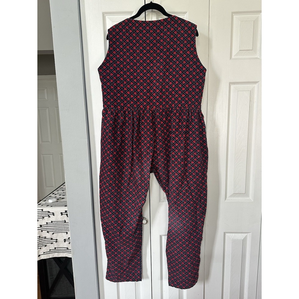 VTG 90s Laura Ashley jumpsuit 100% Cotton Relaxed Fit Cottagecore XL READ - Picture 11 of 13
